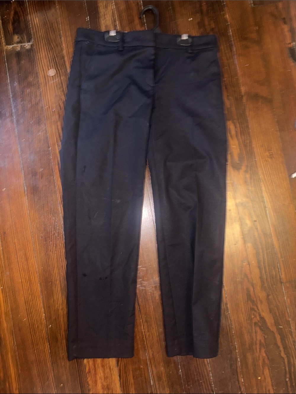 Ann Taylor LOFT jet black creased business trousers. Fit like a 2 SHORT